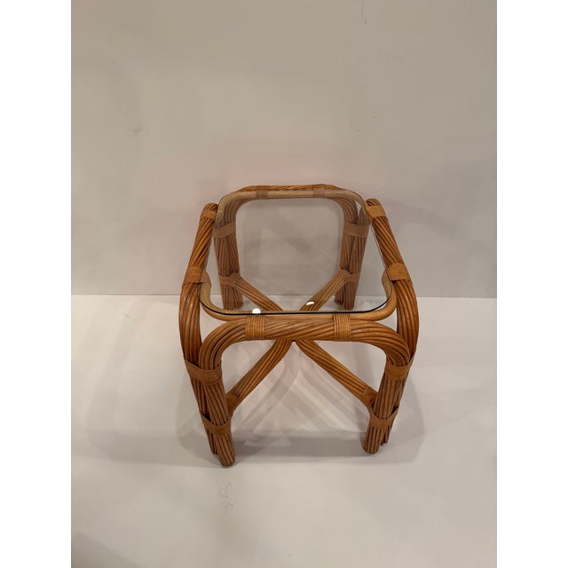 1960s Twisted Rattan End Tables -a Pair For Sale - Image 5 of 11