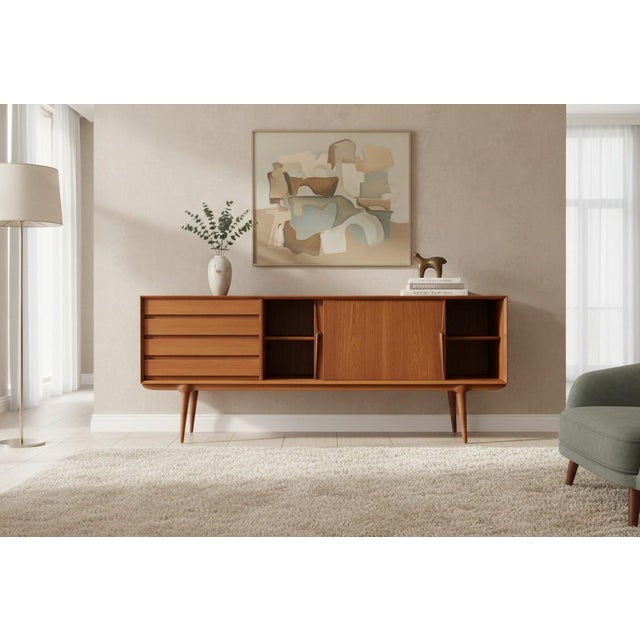 Teak Model 18 Sideboard by Gunni Omann for Omann Jun Møbelfabrik, 1960s For Sale - Image 11 of 14