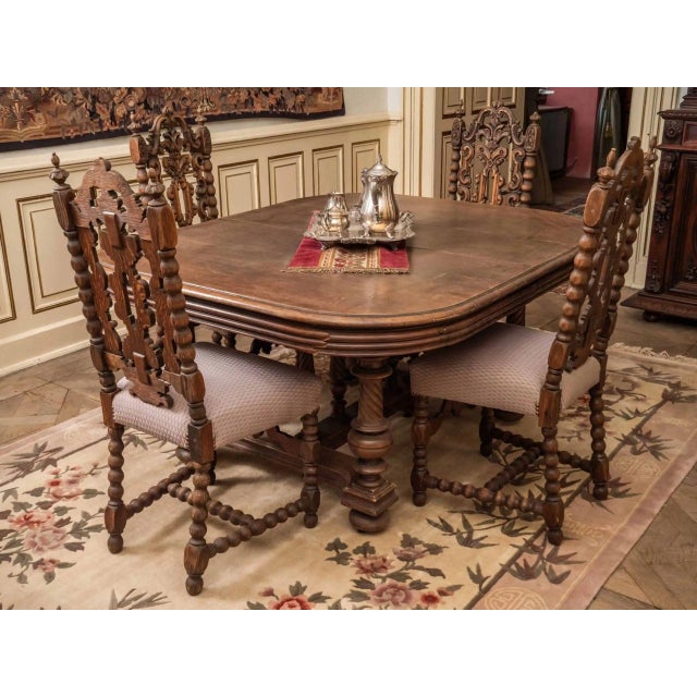 Brown Antique Henry II Walnut Dining Table For Sale - Image 8 of 8