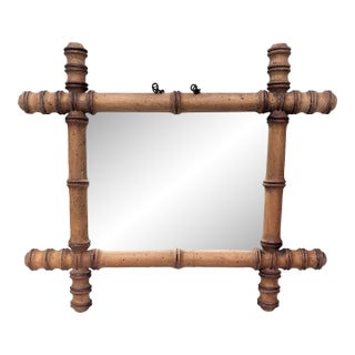Small French Faux Bamboo Mirror, Circa 1900 For Sale