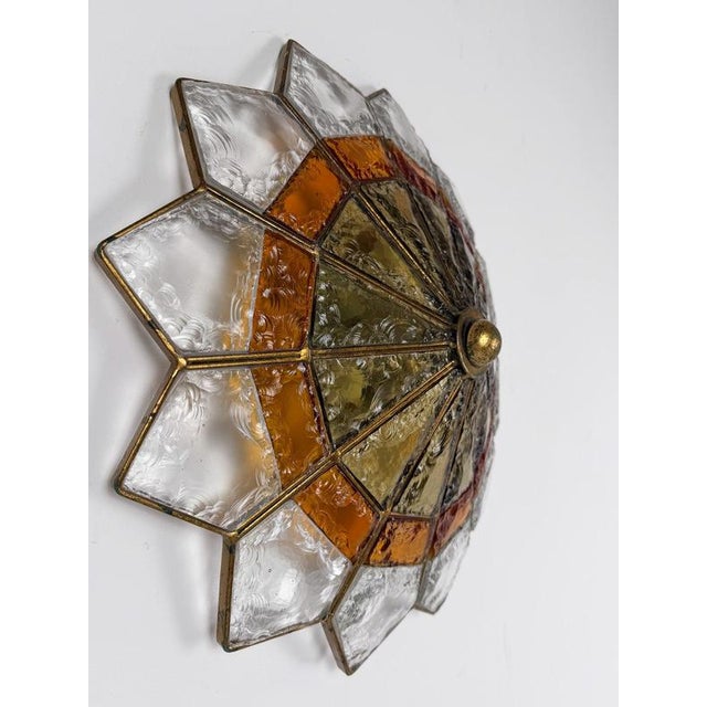 Vintage Hammered Glass and Wrought Iron Wall Lights by Longobard, 1970s, Set of 2 For Sale - Image 18 of 18