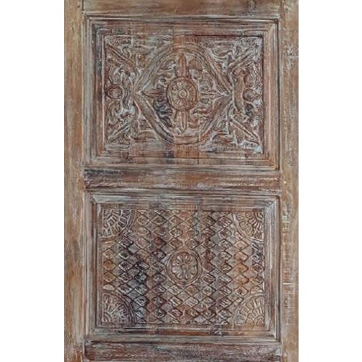 Antique Carved Wood Statement Entry Door – Hinged or Sliding Barn Door 80x36 For Sale - Image 4 of 7