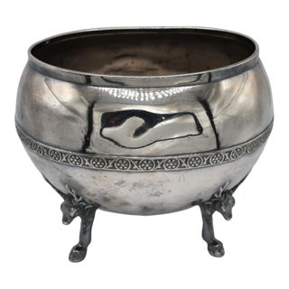 J. F. Curran & Co Stag Decor Silver Plated Server For Sale