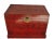 1900 - 1909 1900s Hand Painted Red Trunk For Sale - Image 5 of 8