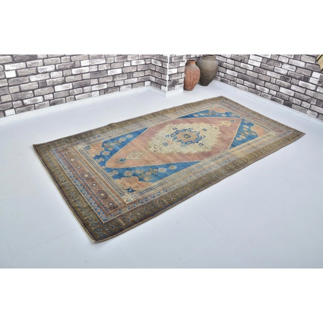 Modern Hand Knotted Oushak Turkish Carpet For Sale - Image 3 of 11
