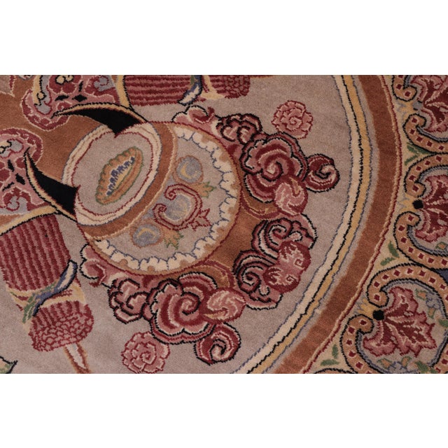 Art Nouveau Inspired 1990's Firdous Pak-Persian Gray/Black Wool Rug - 10'0'' X 13'9'' For Sale In New York - Image 6 of 9