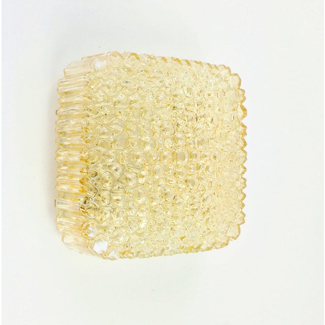 Mid-Century Amber Bubble Glass Flush Mount by Helena Tynell for Limburg, 1970s For Sale - Image 9 of 12