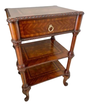 Maitland Smith 3 Tier Occasional Table With One Drawer