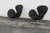 Fritz Hansen Denmark Danish Modern Mid Century Black Swan Chairs a Pair 5379 For Sale - Image 15 of 15