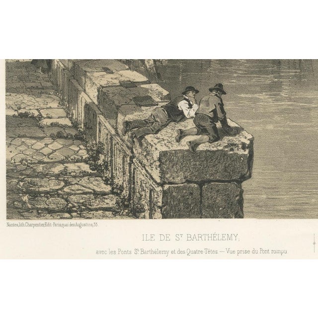 Gold After Bayot, Rome Tiber Island & Ponte Rotto, San Bartolomeo, 1869, Print For Sale - Image 8 of 10