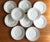 Set of 10 antique Limoges fine porcelain dessert plates, Haviland factory, Torse pattern, white Diameter: 19.5 cm...
