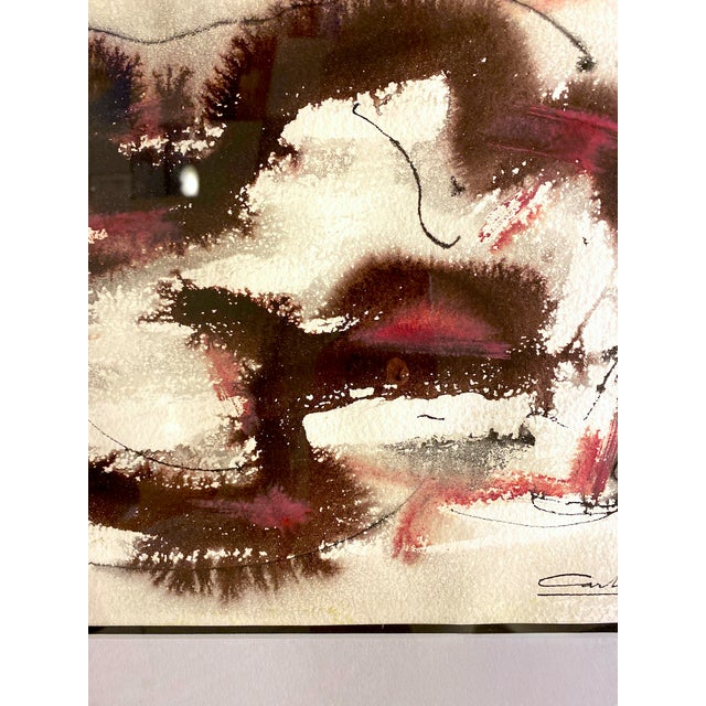 This is an original abstract painting by Norman Carton (1908–1980), signed by the artist at lower right. It’s a...