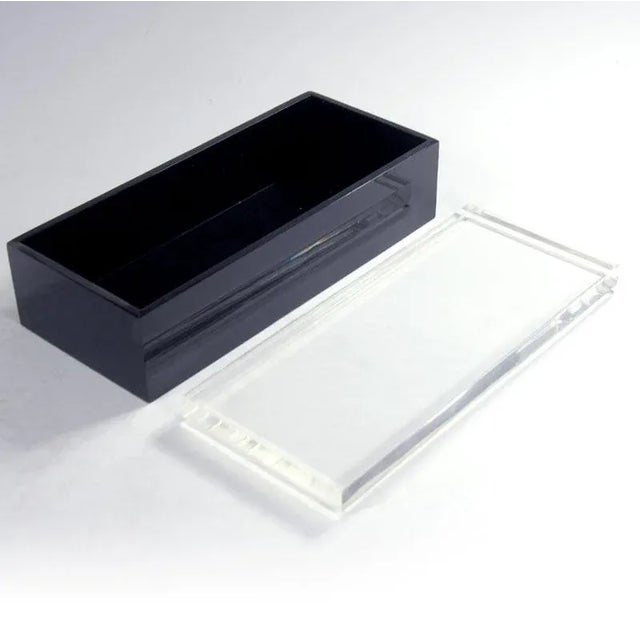 Postmodern Italian Acrylic Glass Box attributed to Alessandro Albrizzi, 1990s For Sale - Image 3 of 8