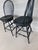 Early 21st Century Custom Black Distressed Hoop Back Windsor Style Counter Height Stools - A Pair For Sale - Image 5 of 17