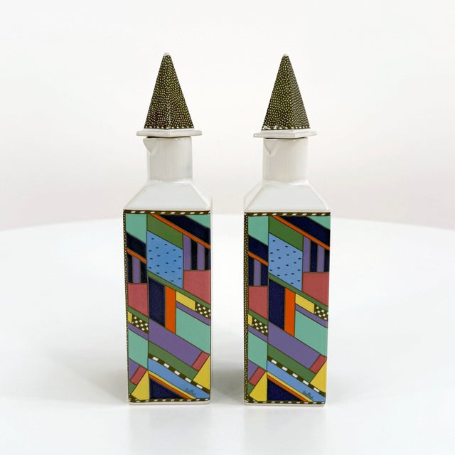 Ceramic Metropol Vinegar & Oil Set by Barbara Brenner for Rosenthal, 1990s, Set of 2 For Sale - Image 7 of 8