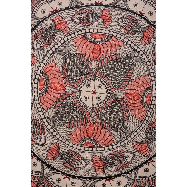 Discover the intricate beauty of traditional Indian folk art with this exquisite hand-painted Madhubani painting by Mamta...