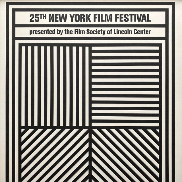 Sol LeWitt Vintage 1987 Modernist Silkscreen Print Framed Extra Large Twenty-Fifth New York Film Festival Poster For Sale In Kansas City - Image 6 of 18