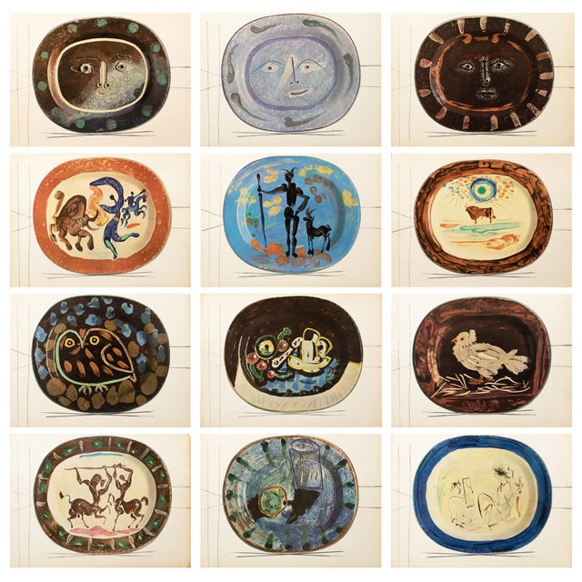 1955 Set of 12 Prints of Picasso's Ceramic Platters For Sale - Image 15 of 15