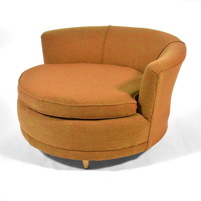 Large Round Parlor Chair by Howard For Sale - Image 4 of 11