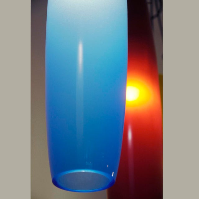 Italian Blue Pendants in Murano Glass by Alessandro Pianon for Vistosi, 1960s For Sale - Image 13 of 18