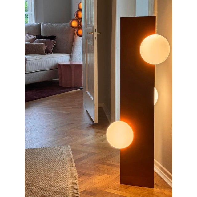 Medium Sfera Orange Glaze Lamp from Pulpo For Sale - Image 16 of 17