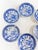 1920s Antique Blue Willow Butter Pat Plates – Chinoiserie Blue & White – Set of 6 For Sale - Image 5 of 12