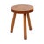 Vintage wooden three-legged stool in a rustic style; the legs are joined using glued mortise-and-tenon joints. It bears...
