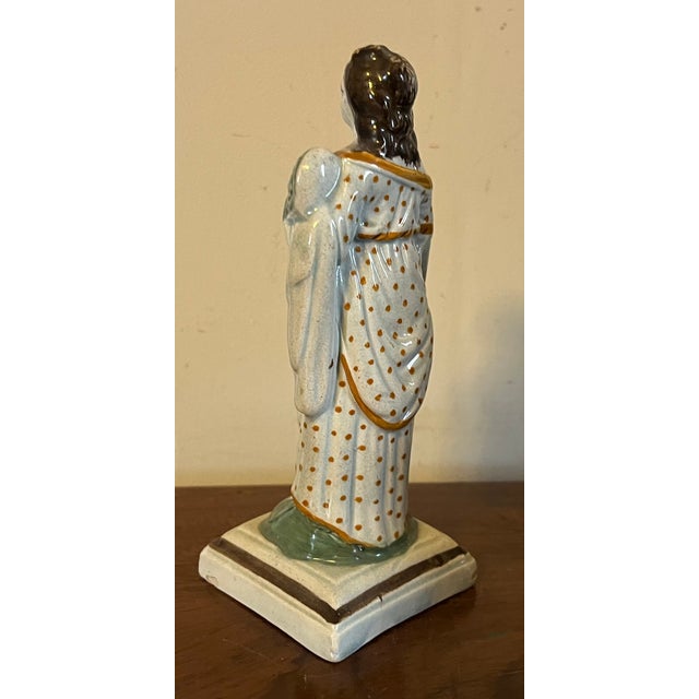 Mustard Antique 18th Century English George III Staffordshire Pearlware Four Seasons Figure Depicting Summer For Sale - Image 8 of 11