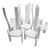 White Golem Chairs by Vico Magistretti for Poggi, 1960s, Set of 8 For Sale