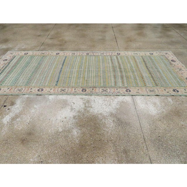 Textile Galerie Shabab Collection Mid-20th Century Turkish Anatolian Gallery Carpet For Sale - Image 7 of 10