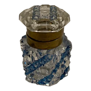 Mid 19th Century French Crystal Inkwell