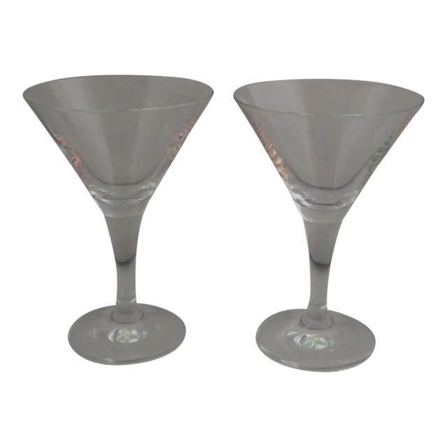 Schott Zwiesel Crystal Martini Glasses- A Pair For Sale