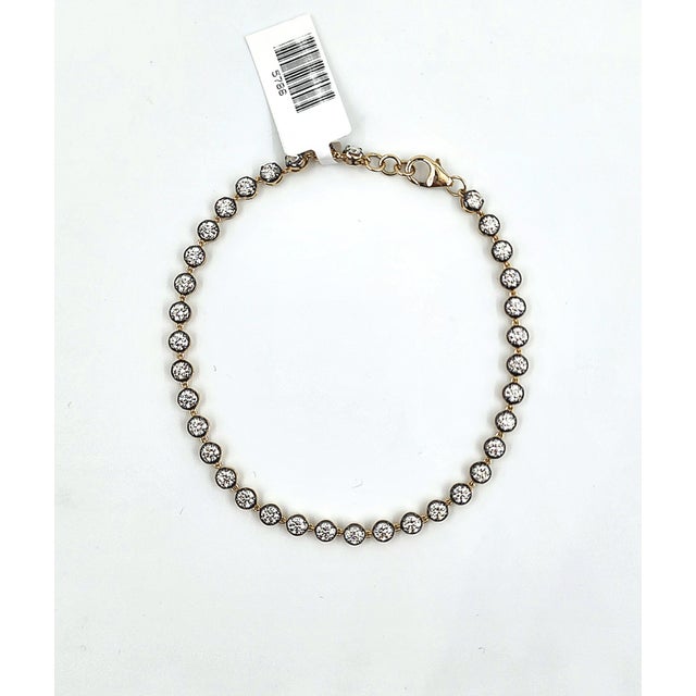 Silver 2.52 Ct Diamond by the Yard Tennis Bracelet For Sale - Image 8 of 8