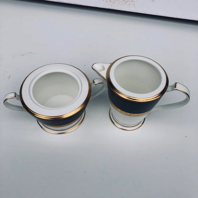 2000 - 2009 2000's Noritake Fitzgerald Creamer & Sugar Bowl For Sale - Image 5 of 5