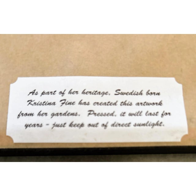 Vintage Framed Pressed Flowers, a Pair For Sale - Image 11 of 12