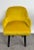 Mid Century Modern Style Yellow Velvet & Ebony Dining or Side Chair, Set of 4 For Sale - Image 9 of 12