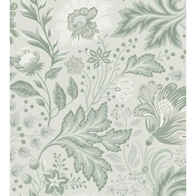 Contemporary Sandberg for The House of Scalamandré Ava Wallcovering, Pistachio For Sale - Image 3 of 3