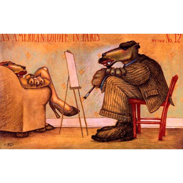 Paper Markus Pierson "American Coyote in Paris" 5 Hand Signed Limited Ed Photoliths For Sale - Image 7 of 13