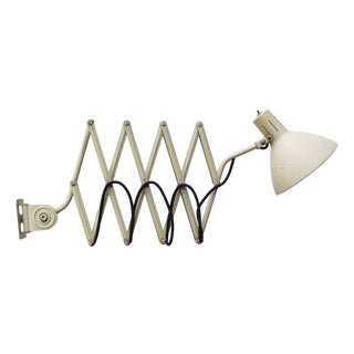 Mid-Century White Metal Scissor Scone from Hala, Zeist, Holland For Sale