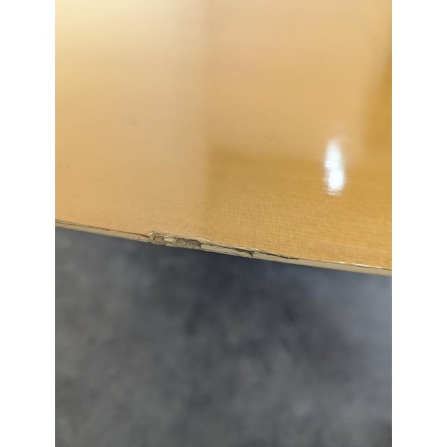 Wood Conference Table in Maple Veneer, 1980s For Sale - Image 7 of 9