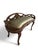 Antique French Louis XVI Style Carved Walnut Window Bench Newly Upholstered in Olive Green Velvet Elegant and richly...