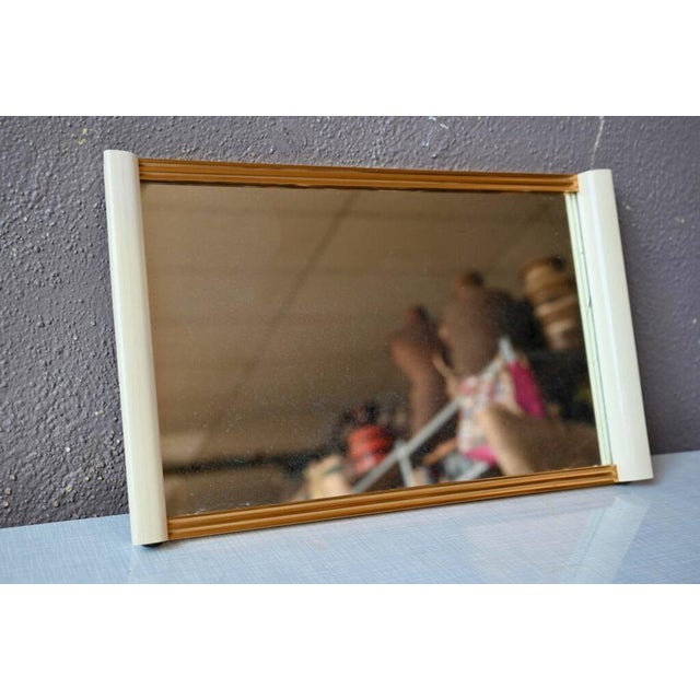 1960s Art Deco White and Gold Mirror Service Tray, France, 1960s For Sale - Image 5 of 9