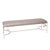 2010s Champagne Silver Bench With Faux Snakeskin For Sale - Image 5 of 5