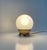 Metal Small Vintage Scandinavian Snow Ball Table Light in Brass and Acrylic, 1970s For Sale - Image 7 of 9