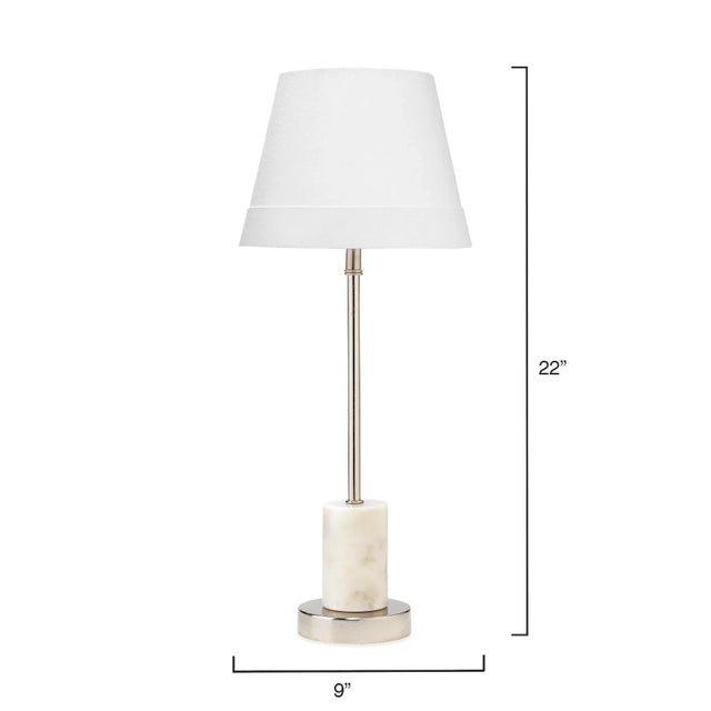 Contemporary Lifestyle by JY Darcey Marble & Iron Table Lamp For Sale - Image 3 of 5