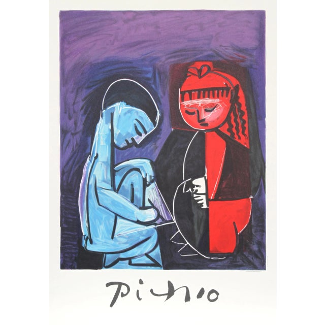 1980s "Deux Enfants Claude et Paloma" Lithograph After Pablo Picasso For Sale