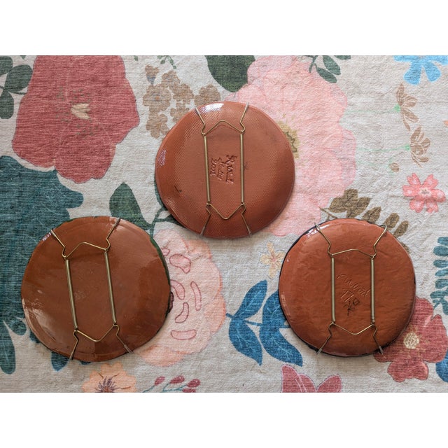Vintage 1990s R Wood Pottery Plates - Set of 3 For Sale - Image 9 of 14