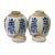 Blue White Small Oriental Shou Characters Porcelain Ginger Jars - a Pair For Sale - Image 4 of 5