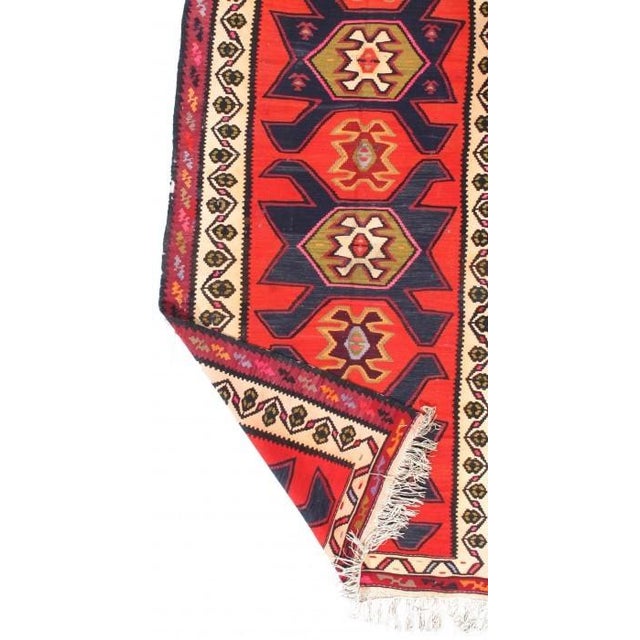 Traditional Paargad DC Antique Persian Shiraz Kilim Rug For Sale - Image 3 of 4