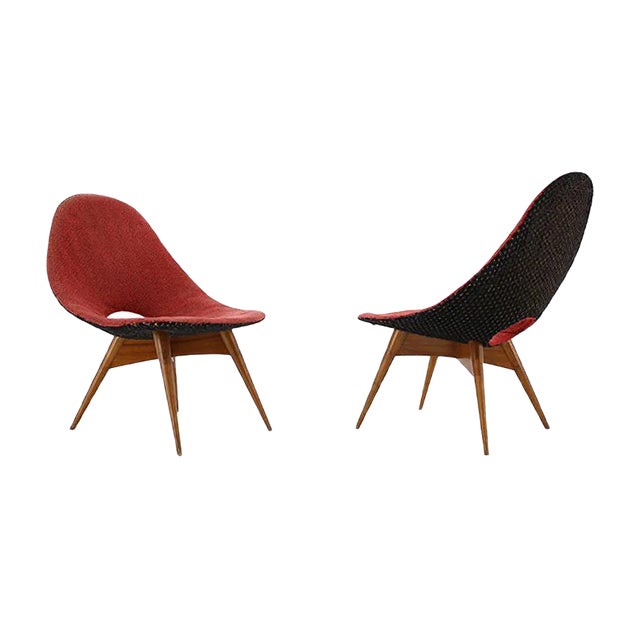 Set of Fibreglass Chairs, Czechoslovakia, 1960s For Sale